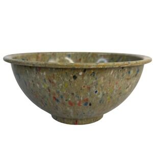 Vintage Texas Ware 118 Green Multi Confetti Melamine Mixing Bowl